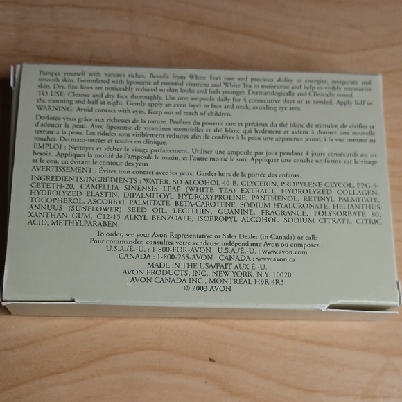 Avon Planet Spa White Tea Facial Ampoules - Picture 2 of 3